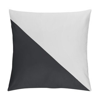 Personality  Black And White Contrast Background Divided In Two Parts Pillow Covers