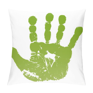 Personality  Old Man Green Hand Print Pillow Covers