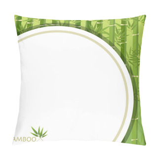 Personality  A Green Bamboo Background Template Pillow Covers