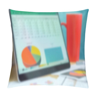 Personality  Blurred Background For Business, Technology And Finance Concept. Pillow Covers