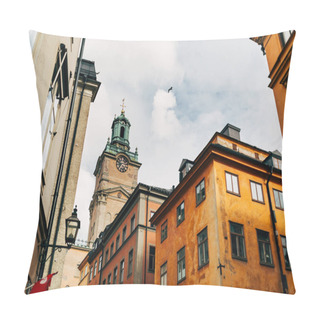 Personality  Urban Scene With Beautiful Colorful Buildings In Old Town Of Stockholm, Sweden Pillow Covers