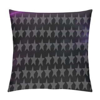 Personality  Image Of Grey Stars Over Black Background With Light. Shapes And Pattern Concept Digitally Generated Image. Pillow Covers