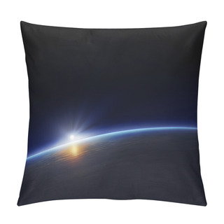 Personality  Planet Earth With Rising Sun Pillow Covers