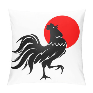 Personality  Black Cock With Morning Sun Pillow Covers