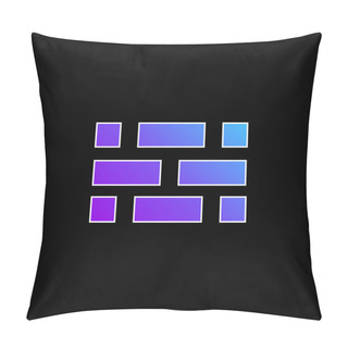 Personality  Brickwall Blue Gradient Vector Icon Pillow Covers