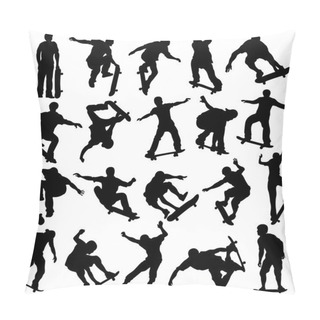 Personality  Skateboarding Silhouette, Skaters, Extreme Sport Pillow Covers