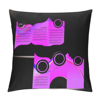 Personality  Green Tri Fold Brochure Design Pillow Covers