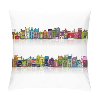Personality  European City, Sketch For Your Design Pillow Covers