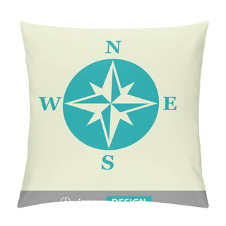 Personality  Compass Icon Pillow Covers
