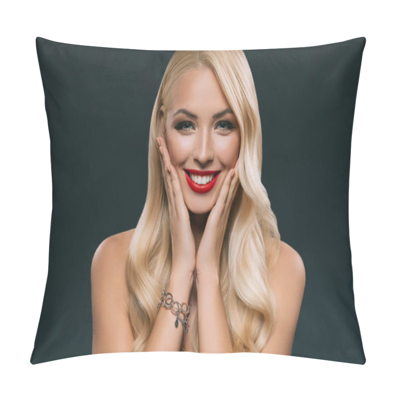 Personality  Smiling Woman Pillow Covers