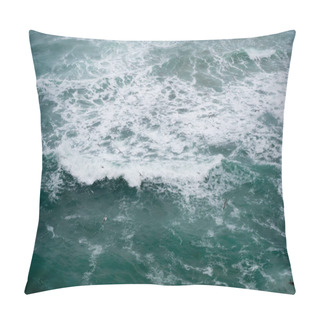 Personality  Massive Waves In Stormy Melbourne Weather Crashing Along The Sandstone Beach Near The Twelve Apostles In Melbourne Victoria Australia Pillow Covers