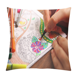 Personality  Adult Colouring With Pencils Pillow Covers