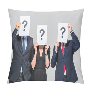 Personality  Businesspeople Holding Cards Pillow Covers