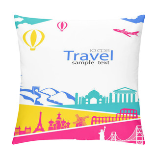 Personality  Travel And Vacation Banner Pillow Covers