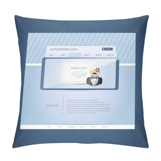 Personality  Login And Registration Vector Illustration Pillow Covers