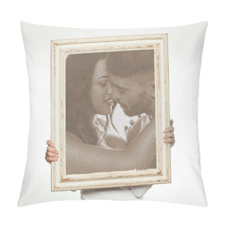 Personality  Woman Holding A Romantic Picture Pillow Covers