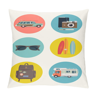 Personality  Summer Circle Web Icons Pillow Covers