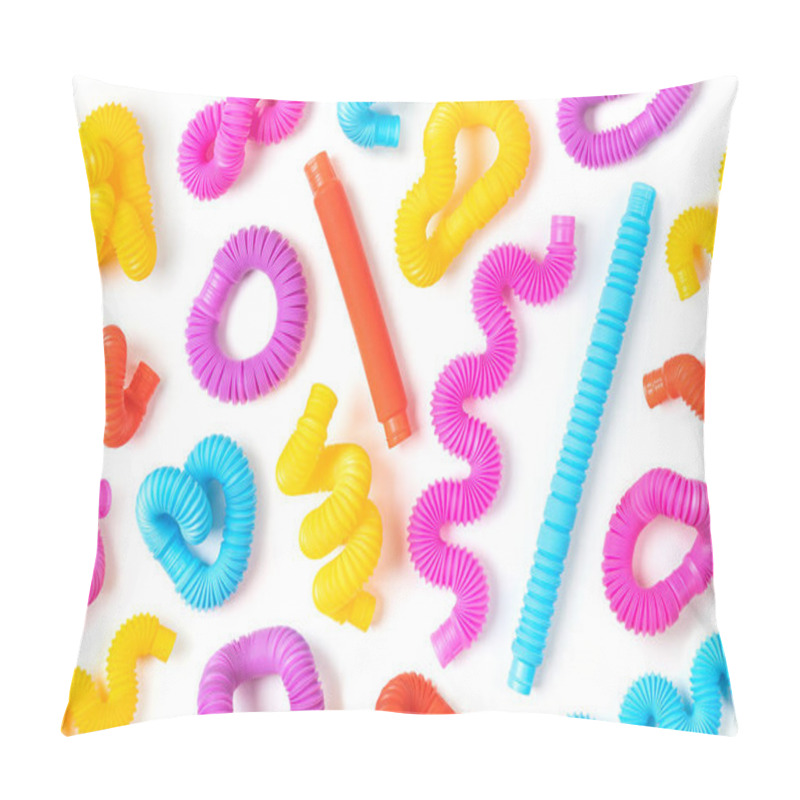 Personality  Set of different forms and colors, trendy kids toys  pop-tubes.   pillow covers