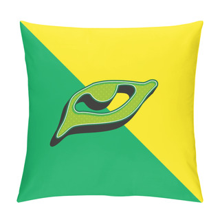 Personality  Animal Eye Green And Yellow Modern 3d Vector Icon Logo Pillow Covers