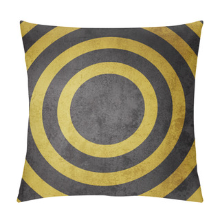Personality  Black And Yellow Round Grunge Background Pillow Covers