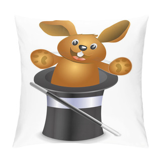 Personality  Bunny In A Hat Pillow Covers
