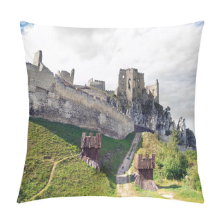 Personality  Massive Fortification Of The Castle Of Beckov Pillow Covers
