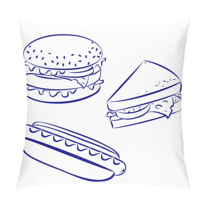 Personality  Fast food icons pillow covers