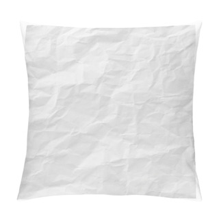 Personality  White Crumpled Paper Isolated On White Background Pillow Covers