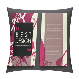 Personality  Set Of Brochure, Poster Design Templates Pillow Covers