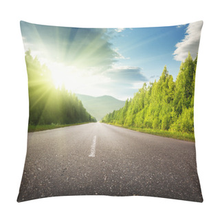 Personality  Road In Russian Mountains Pillow Covers