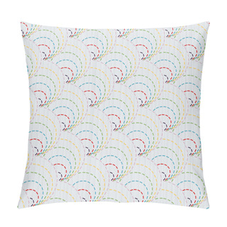 Personality  Embroidery Ornament With Circles. Pillow Covers