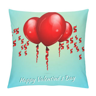 Personality  Valentine's Background With Balloons Pillow Covers