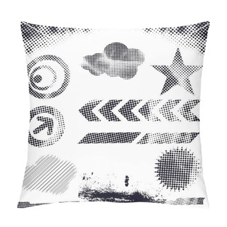 Personality  Grunge Dots Elements Pillow Covers