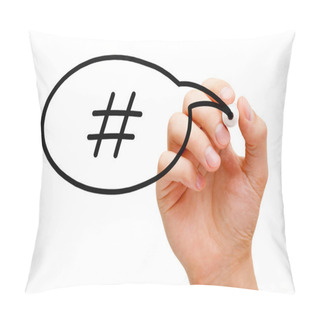 Personality  Hashtag Speech Bubble Concept Pillow Covers