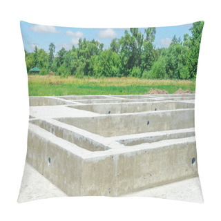 Personality  Production Of The Concrete Base Under The House With Use Of A Removable Timbering. Pillow Covers