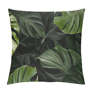 Personality  Monstera Leaves Nature Background Wallpaper Pillow Covers