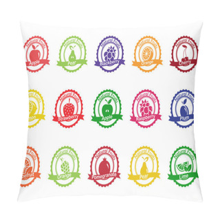 Personality  Vector Collection: Fruit Icons Pillow Covers