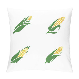 Personality  Agriculture Corn Vector Icon Design Template Pillow Covers