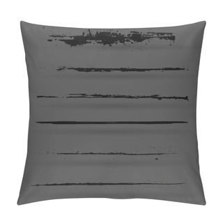 Personality  Dirty Black Grunge Strokes Set Pillow Covers