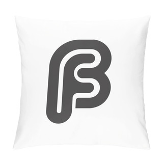 Personality  Initial Letter Bf Logo Or Fb Logo Vector Design Template Pillow Covers