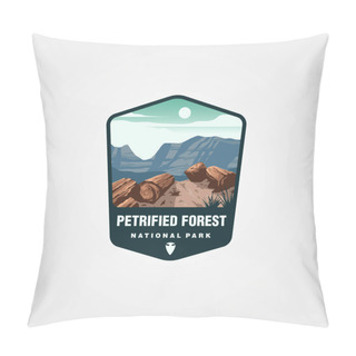 Personality  Petrified Forest National Park Emblem Vector Symbol Illustration Design Pillow Covers