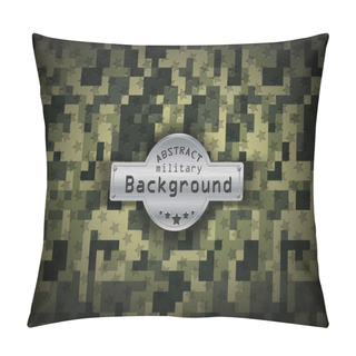 Personality  Camouflage Military Pixel Art Pattern Background. Vector Illustration, EPS10 Pillow Covers