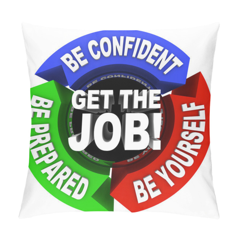 Personality  Get the Job - Arrows Diagram pillow covers