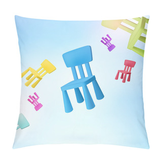 Personality  Seamless Colored Chair Vector Pillow Covers