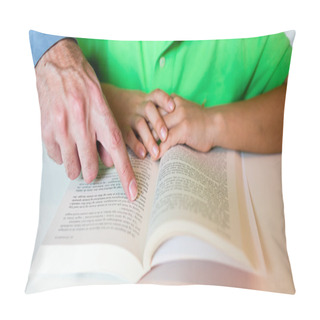Personality  Close-up Of Person Reading A Book Pillow Covers
