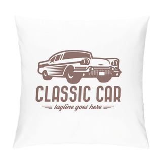Personality  Classic Car Logo Template, Vintage Car Logo, Retro Car Logo Desi Pillow Covers