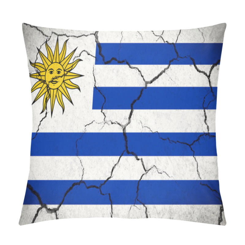 Personality  Uruguay - cracked country flag pillow covers