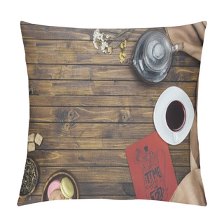 Personality  Tea Set And Card Pillow Covers