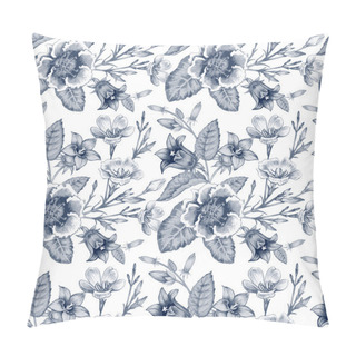 Personality  Flower Seamless Pattern With Garden Flowers. Pillow Covers