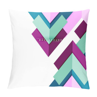 Personality  Multicolored Abstract Geometric Shapes, Geometry Background For Web Banner Pillow Covers